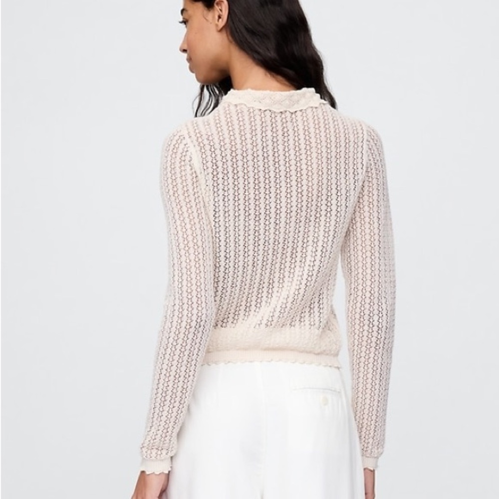 Cream Women's Cardigan Sweater - Picture 2 of 4